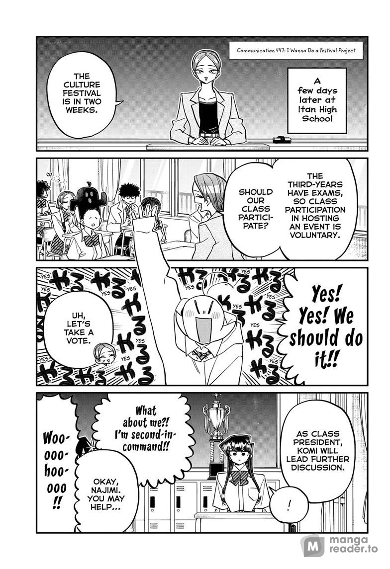 Komi Can’t Communicate, Chapter 447 image 1